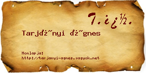 Tarjányi Ágnes névjegykártya